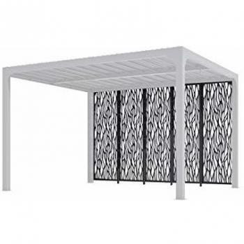 Habrita 5 Panneaux moucharabieh en Acier pour pergola per 3630 BI