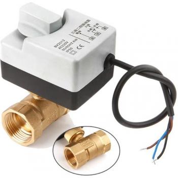 AC220V DN20 2-Wege 3-Draht motorisiertes Kugelventil mit elektrischem Aktuator und manuellem Schalter