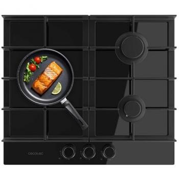 Bolero Squad G 3400F – Piano Cottura 6,2 kW con Griglie in Ghisa Vetro Nero