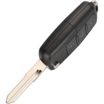 VW HU49 Flip Key Shell for Golf, Santana, Jetta - 3 Button Replacement Case