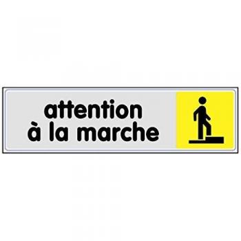 Plaque avertissement Attention à la marche - 4032603
