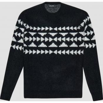Suéter Regular de Algodón y Mohar en Patrones Jacquard