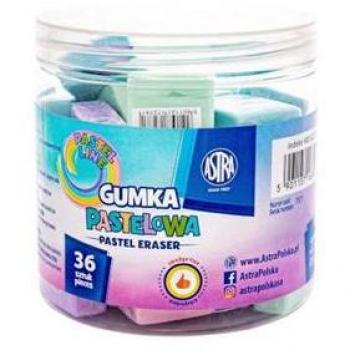 Gumka kwadratowa pastelowa 28x28mm ASTRA