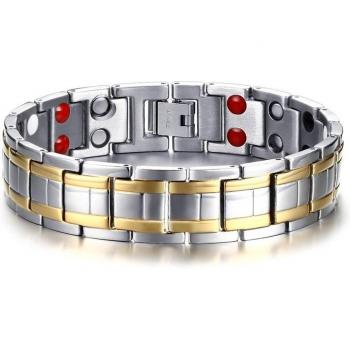 Bracelet de santé en acier inoxydable pour homme et femme