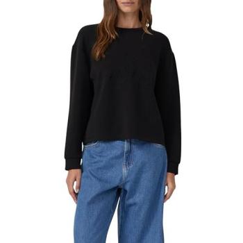 Relaxed Fit Scuba-Sweatshirt mit Prägung in Schwarz, Größe 42