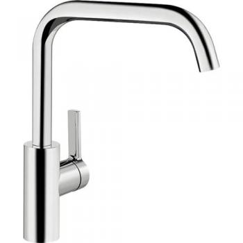 Mitigeur chromé Banyo KWC Luna E avec levier latéral et saillie de 210 mm