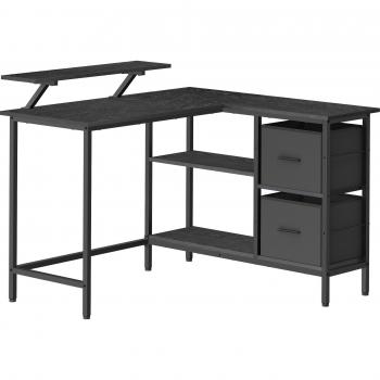 Scrivania a L 105 x 115 x 89,5 cm Nero Ebano