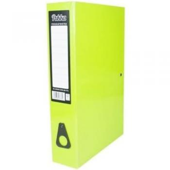 Pukka Brights Box File with Foolscap Size and Gloss Laminated Paper Board, 75mm Spine, Light Green