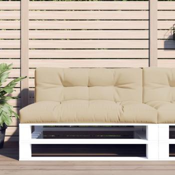 Coussins de palette beige en tissu - lot de 2