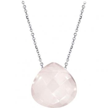 Collana in Argento 'Meghan' Quarzo Rosa