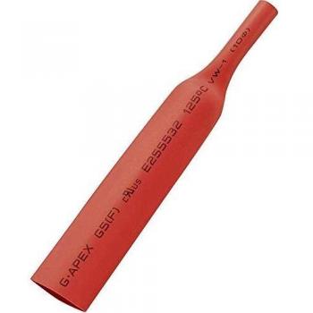 TRU Components 1564457 Adhesive-Free Heat Shrink Tubing Red 2 mm 1 mm 2:1 Shrink Ratio 15 m