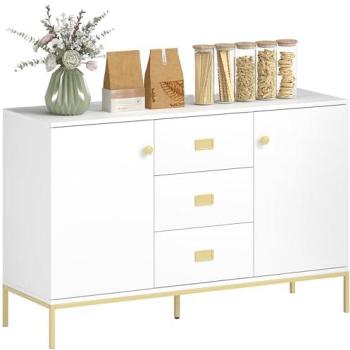 White Accented Storage Cabinet