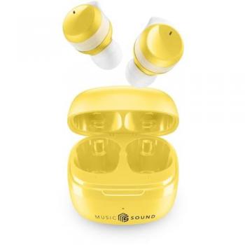 Cellular Line Cuffie Bluetooth FLOW con Custodia di Ricarica Colore Gialle