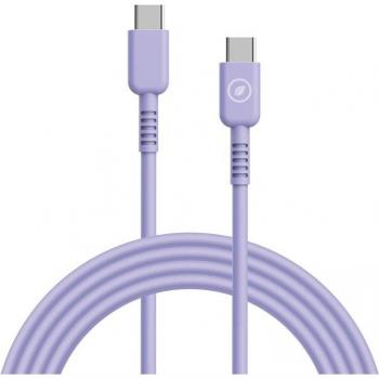 Cable Muvit Tipo C a Tipo C 60 W 3 A Lavanda 1,2 m