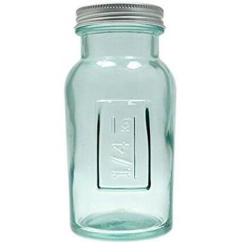 Pot en verre recyclé 0.25 L avec couvercle vissable