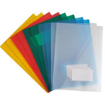 Pasta Plástica Liso com Bolsa e Visor A4 Sortido - 10 unidades