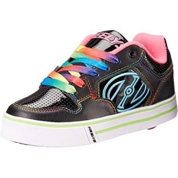 Heelys Motion Plus Patines con Ruedas, Niñas, Black Hot Pink Rainbow, 35