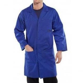 Beeswift PCWC Men's Polycotton Royal Blue Warehouse Coat (44)