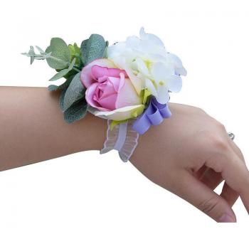 JaneVini Ramo de Novia Floral Púrpura