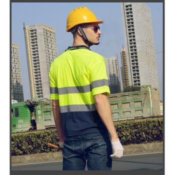 2 Tone High Visibility Safety Polo Shirt for Men