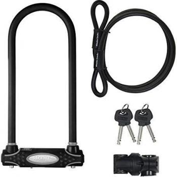 Master Lock High Security U Bar Bicycle Lock with Security Cable
