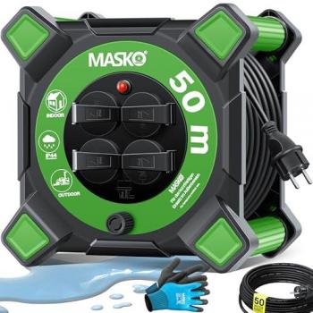 KESSER MASKO® Verlängerungskabeltrommel mit Wickelgriff