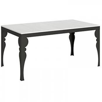 Table Extensible Paxon Évolution 90x160/264 cm Frêne Blanc Anthracite
