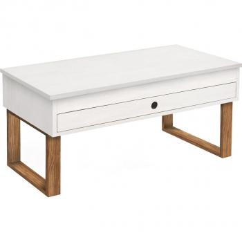 Mueble Vanir: Mesa Central con Cajón y Altura Ajustable