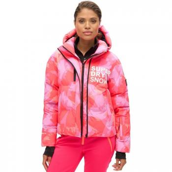 Superdry Giacca a Cappuccio Rosa Intenso per Donna Ski Boxy