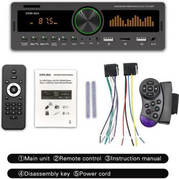 1Din Multimedia Audio Player with USB/SD/AUX