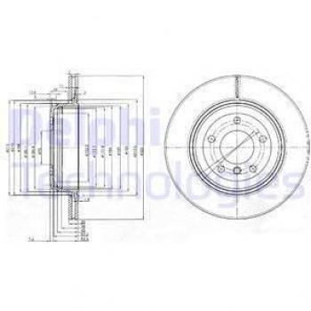 DELPHI brake disc BG3872