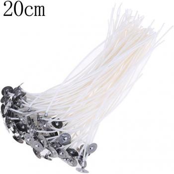 100Pcs Pre-Waxed Cotton Wicks for Candle Making - 10cm/15cm/20cm