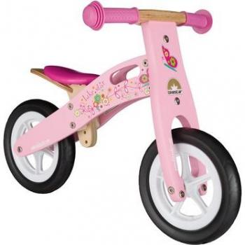 Laufrad BIKESTAR 10 Zoll Holz pink für Kinder