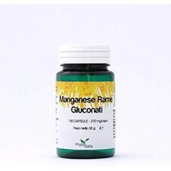 PhytoItalia Manganese Rame Gluconati Integratore Alimentare 100 Capsule