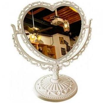 Functional Durable Desk Type Vintage European Style Desktop Makeup Mirror