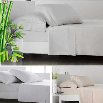 Cotton Artean Juego de sábanas Bambú 100% orgánico gris 280x260 Cama de 200