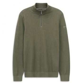 Bugatti Troyer Basic Essential Herren Pullover M, 180 cm, Oliv, 100% Baumwolle