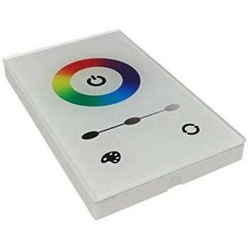 Centralina RGB Kit Led Controller 12V 24V 3X4A Touch Pannello Da Incasso Muro Standard Italiano Scatola 503 Rettangolare Bianco