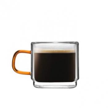 VIALLI DESIGN Sklenice na espresso Amber 80 ml 2 ks - Dvojitá stěna
