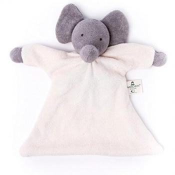 Doudou Plat Éléphant en Coton Bio 23cm