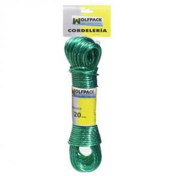 WOLFPACK LINEA PROFESIONAL - Cuerda Plastificada Cable Acero Ø 3,5 mm. (Madeja 15 m.)