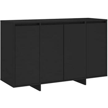 Buffet noir en bois d'ingénierie 120x41x75 cm