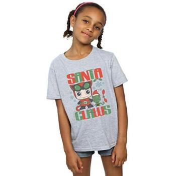 Catwoman Chibi Santa Claws Shirt – Grey (12‑13 yo)
