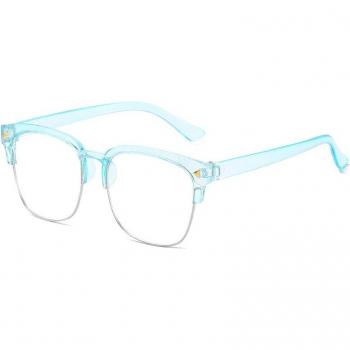 Lunettes demi-monture rondes anti-lumière bleue pour enfants