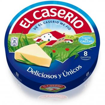 Queso Porciones El Caserio. 8 Unidades . 125 gr