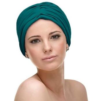 Turbante Andrea de Carebell en tejido de bambú para quimioterapia