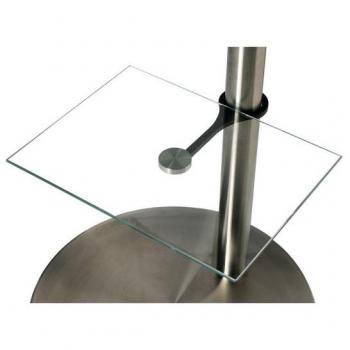 Glasplatten-Wandhalterung 40×25 cm – transparent, für 50 mm Säule