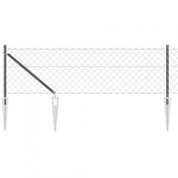 Recinzione a Maglie Grigio 0.6 x 25 m in Acciaio – VidaXL