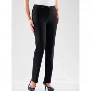 Damen 5‑Taschen Hose Gr. 25 von Stehmann – Kurz, marine, 72% Viskose, 25% Polyamid, 3% Elasthan