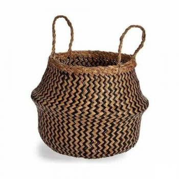 Giftdecor - Cesta de Almacenaje Negro Natural Junco 8 l 31 x 38 x 31 cm (8 Unidades)